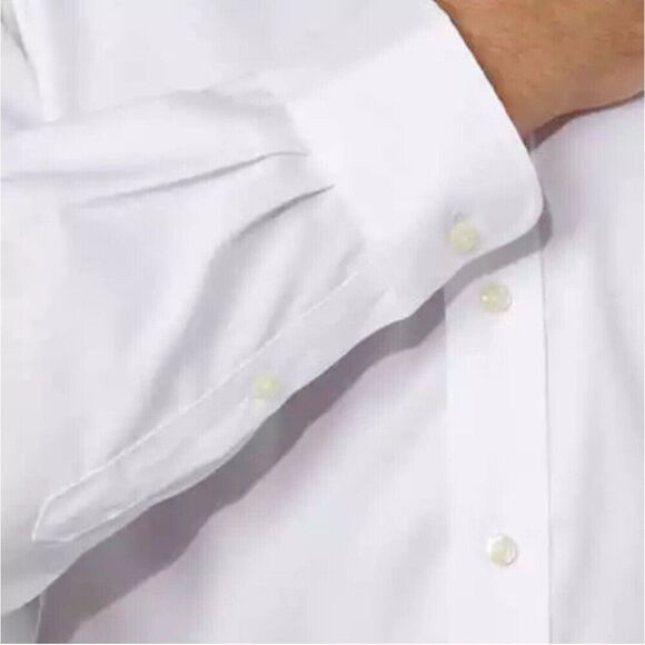 Kirkland Signature Men's Traditional Fit Non Iron Button Down Cotton Shirt 18x33 - Picture 4 of 9